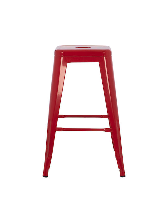 Scaun Metalic Bar De Grădină Roșu 43x43x67cm