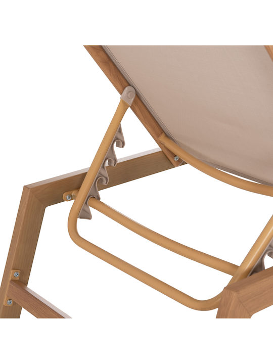 Aluminum Deckchair Rabia Rabia with Pillow White 191.5x60x31cm