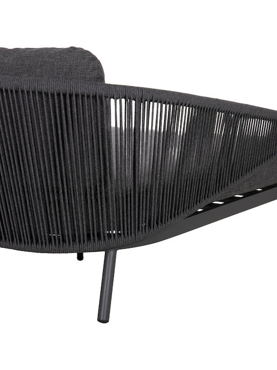 Șezlong Aluminiu Gri 157x149x80 cm