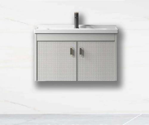 Martin Thaleia Πάγκος με Νιπτήρα Μ60xΒ40xΥ43cm Silver Grey