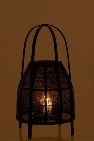 Jolipa Laterne Bamboo Schwarz 34.5x34.5x60cm 1Stück
