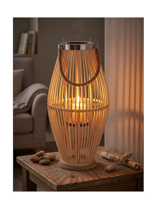 Koopman Φαναράκι Bamboo Καφέ 24x24x48εκ.
