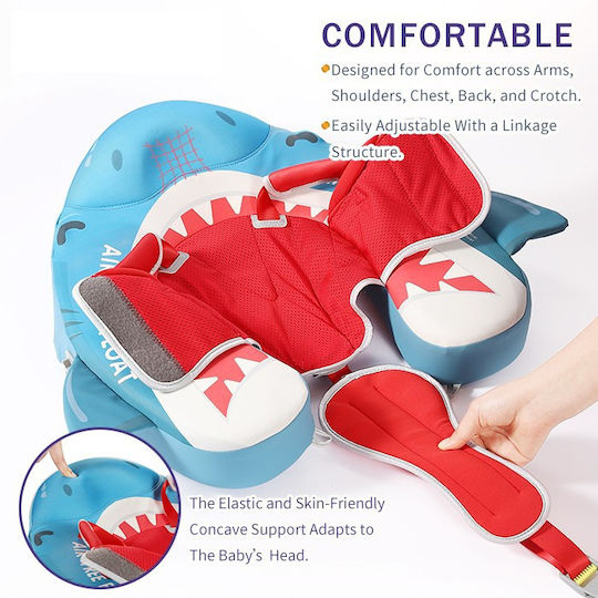 Mambobaby Σωσίβιο Swimtrainer με Διάμετρο 50εκ. και Σκίαστρο Μπλε