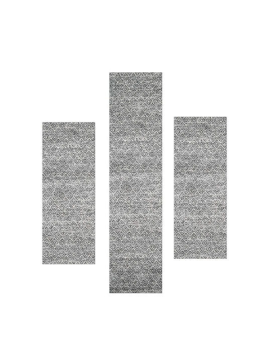 Decostar Pixel-s 9573-195 Σετ Μοντέρνα Χαλιά Κρεβατοκάμαρας Γκρι DE172305 3τμχ