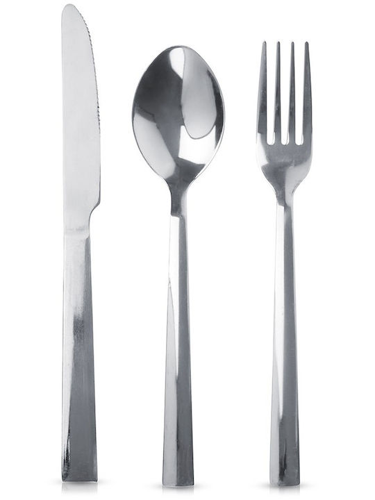 3-Piece Stainless Steel 18/10 Silver Cutlery Set