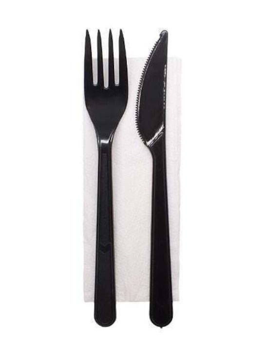TnS Cutlery Set Black 24 Pieces