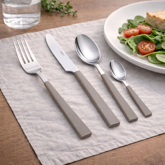 Homely Homely Set de Tacâmuri Inoxidabil Bej 16buc