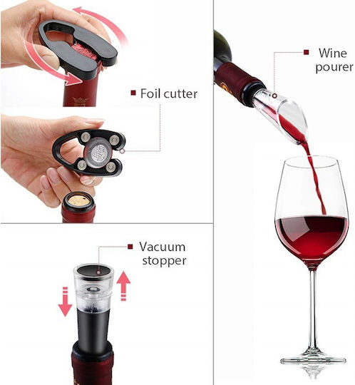 Deschizător 3 Set de accesorii pentru vin