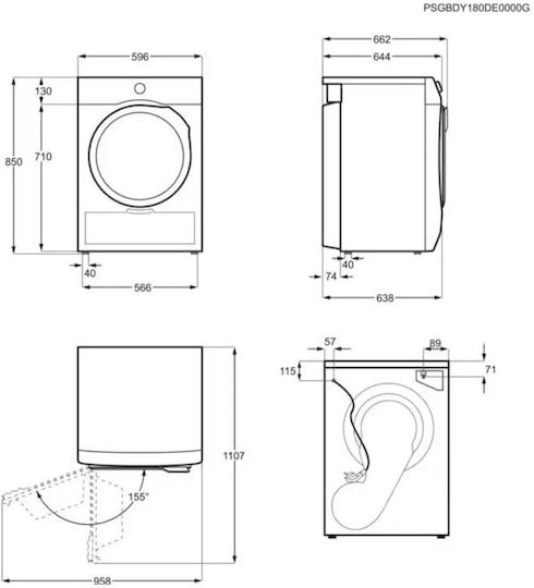 Electrolux EW6D285AE Στεγνωτήριο 8kg με Αντλία Θερμότητας