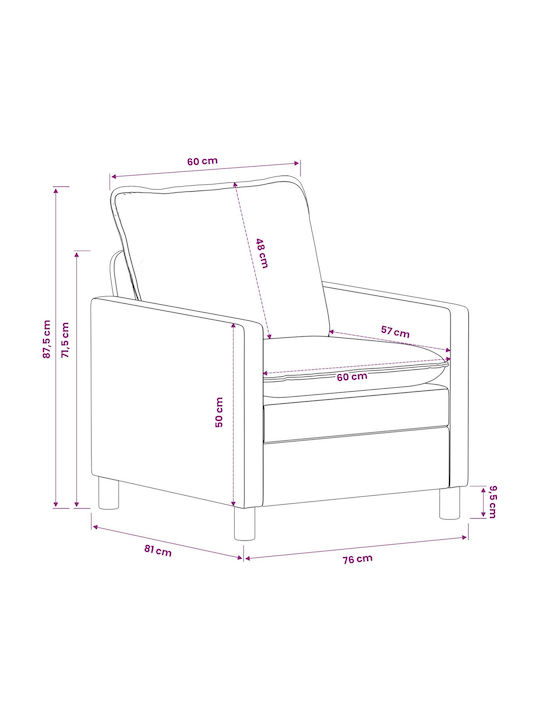 vidaXL Wohnzimmermöbel-Set 2-Sitzer & Sessel