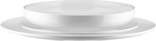 Alessi Itsumo White Porcelain Dinnerware Set 12pcs