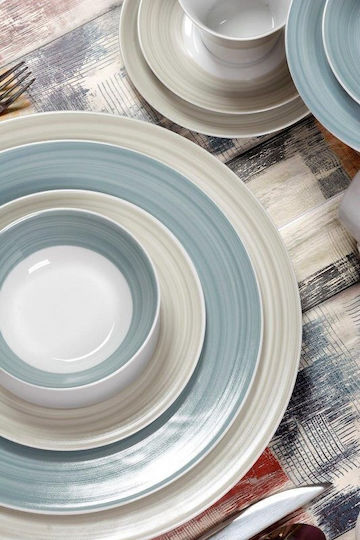 Cryspo Trio Pinelies Beige Porcelain Dinnerware Set 20pcs