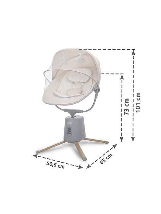 Lorelli Electric Baby Relax Swing Storky With Music and Vibration Gray for Child up to 5.2kg
