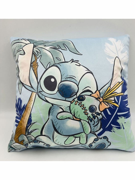 Disney Παιδικό Διακοσμητικό Μαξιλάρι Stitch Μπλε 38x38εκ.