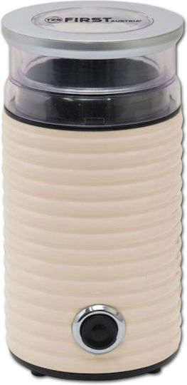 First Austria Ηλεκτρικός Μύλος Καφέ 160W με Χωρητικότητα 65gr Μπεζ