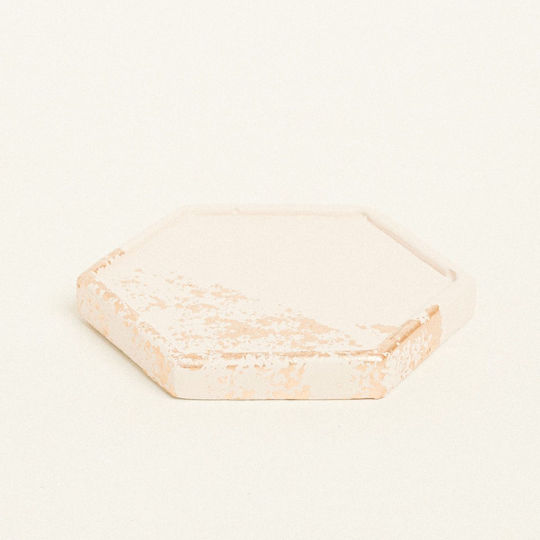 Beauty Home Untersetzer Keramik Gold 9x10cm 1Stück