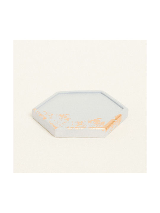 Beauty Home Coaster Ceramic Gold 9x10cm 1pcs Beauty Home Coaster Ceramic Gold 9x10cm 1pcs