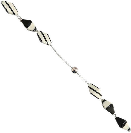 Kalliopi Silver Μπεγλέρι από Βινύλιο Μήκους 3εκ.