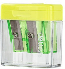 Deli Plastic Double Barrel Pencil Sharpener Various Colours 1 Piece 944139
