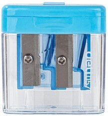 Deli Plastic Double Barrel Pencil Sharpener Various Colours 1 Piece 944139