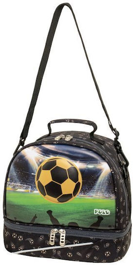 Polo Kid's Fun Ii Термо Плик За Храна 6 Литра Черен Футбол 26x15x24см