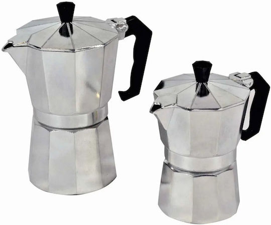 Sidirela Μπρίκι Espresso 3cups Inox Ασημί