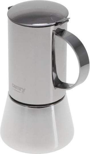 Camry Stovetop Espresso Pot 6 Cups Inox Gray