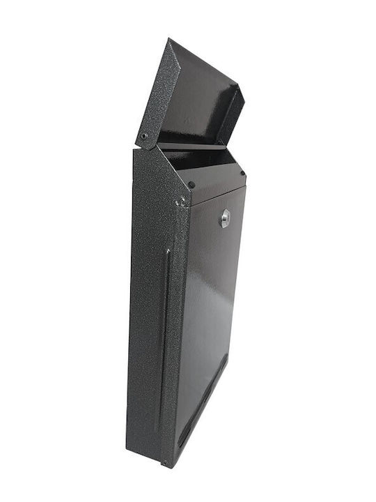 Outdoor Metal Mailbox in Grey Color 34.5x22.5x60cm
