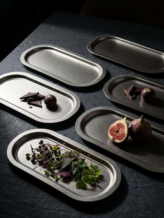 SteweHome Metallic Serving Tray 16x30cm 6 Pieces
