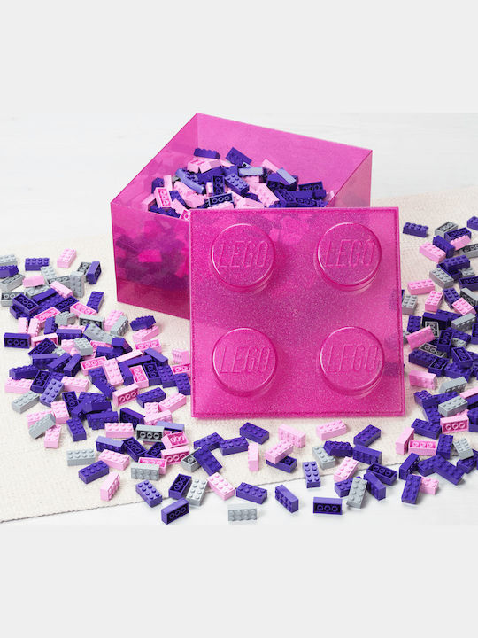 LEGO Παιδικό Κουτί Αποθήκευσης από Πλαστικό Ροζ