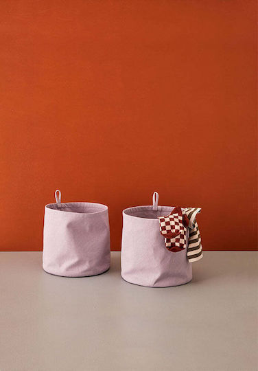 Kids Concept Kinder Aufbewahrungskorb aus Stoff Lila 20cm 2Stück