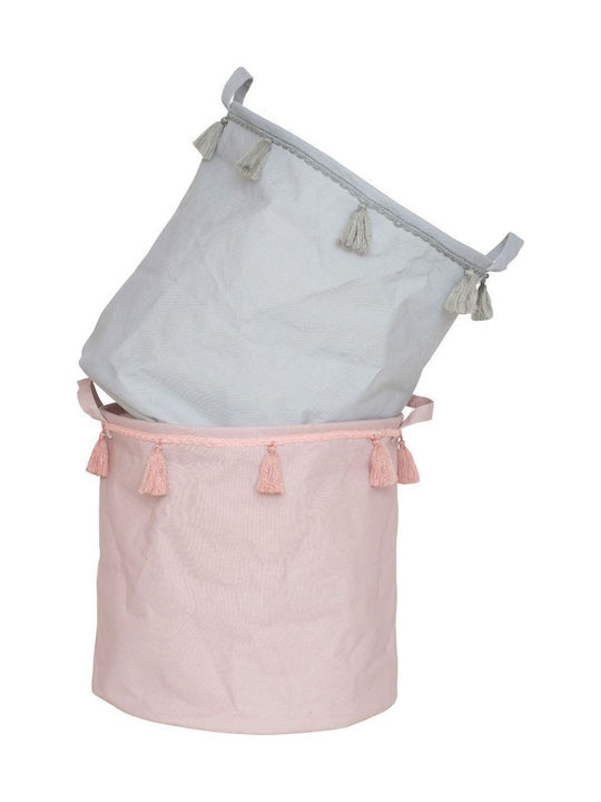 Jabadabado Kinder Wäschekorb aus Stoff Storage Gray 40x40cm 1Stück
