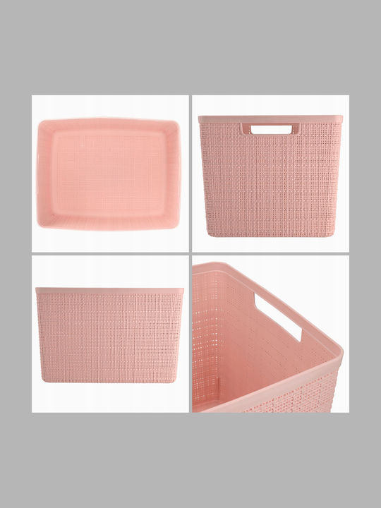 Groziņš Jute L 20l 36x28x23cm Pink