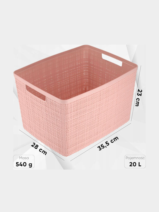 Groziņš Jute L 20l 36x28x23cm Pink