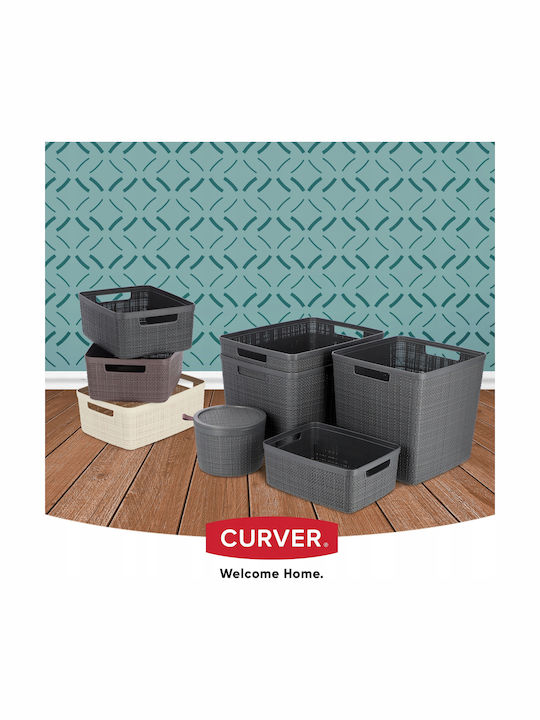 Curver Jute Καλάθι Αποθήκευσης Πλαστικό Γκρι 5lt