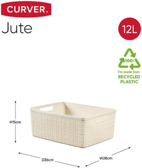 Curver Basket M 12l Cream