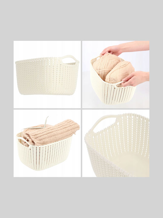 Curver Knit Καλάθι Αποθήκευσης Πλαστικό Μπεζ 8lt