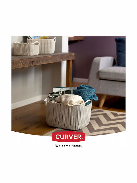 Curver Knit Καλάθι Αποθήκευσης Πλαστικό Μπεζ 8lt