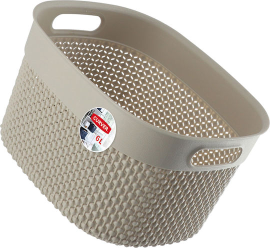 Storage Basket Grozs Filo S 6l 26.6x22x15cm Beige
