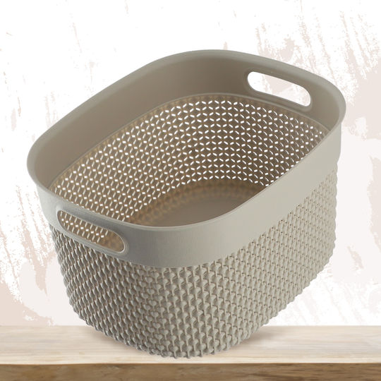 Storage Basket Grozs Filo S 6l 26.6x22x15cm Beige