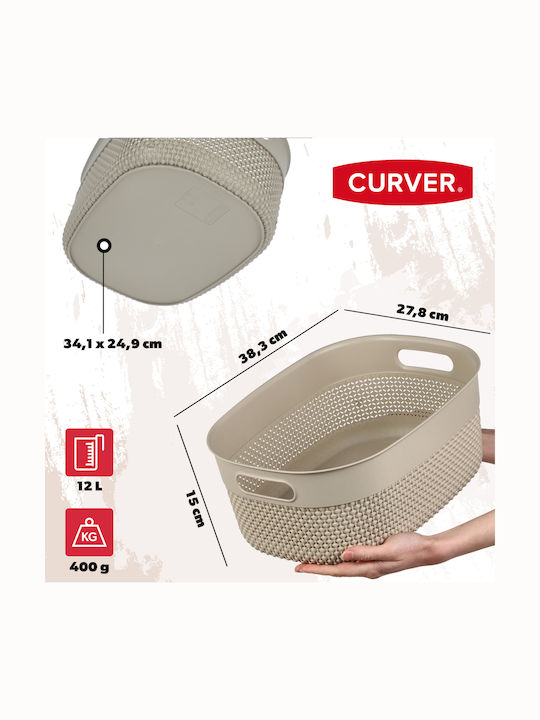 Coș Filo M 12l 38x28.5x15cm Bej
