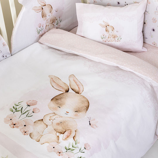 Nima Crib Bumpers Classic Inside Pink 40cm