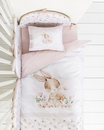 Nima Crib Bumpers Classic Inside Pink 40cm