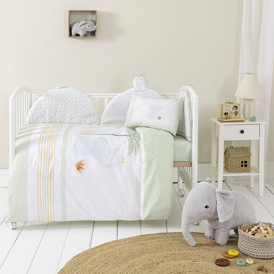 Nima Standard Inside Green Crib Bumper 40cm