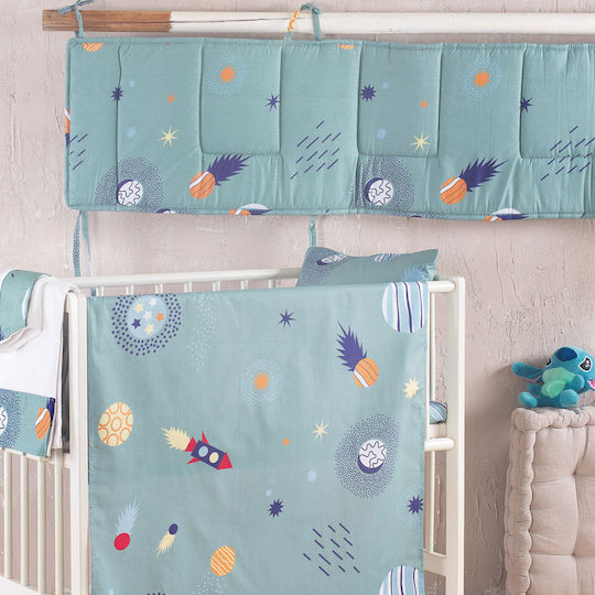 Rythmos Rocket Standard Inside Green Crib Bumper 43x200cm