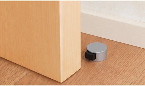Door Stopper Adhesive Plastic Brown 1pcs