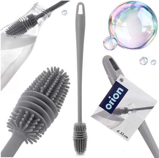Plastic Cleaning Brush with Handle White 32.5cm
