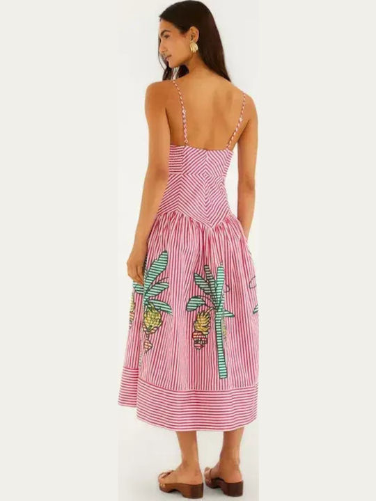 Summer Midi Slip Dress Multicolor