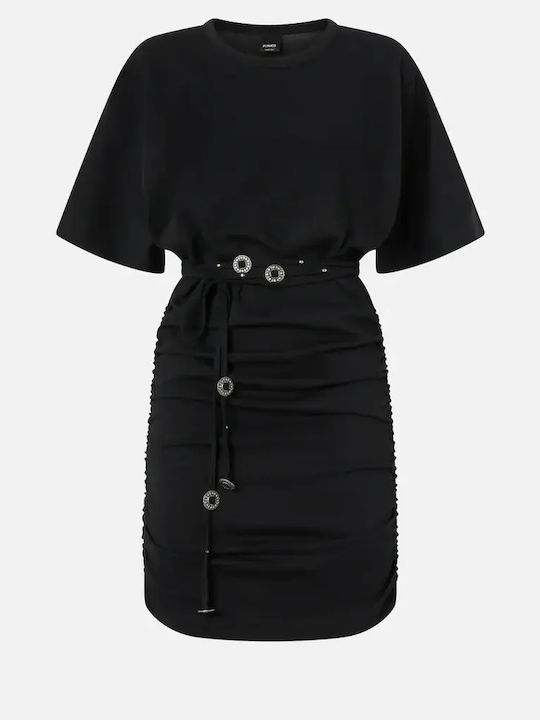 Καλοκαιρινό Mini T-shirt Φόρεμα Black