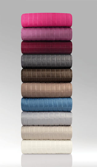 Beauty Home Oscar Κουβερλί Μονό Microfiber Εκρού 160x240cm